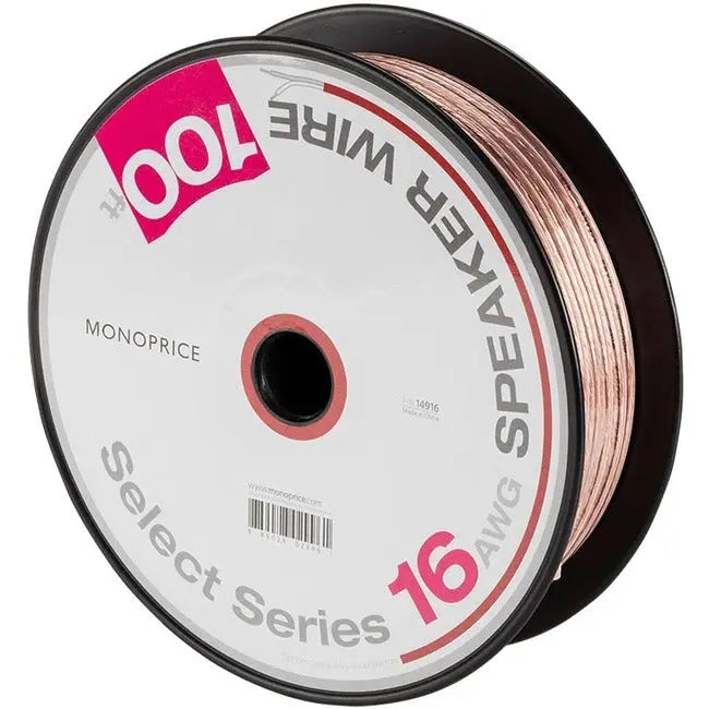 Monoprice Select Series 16AWG Speaker Wire, 100ft - GreatEagleInc