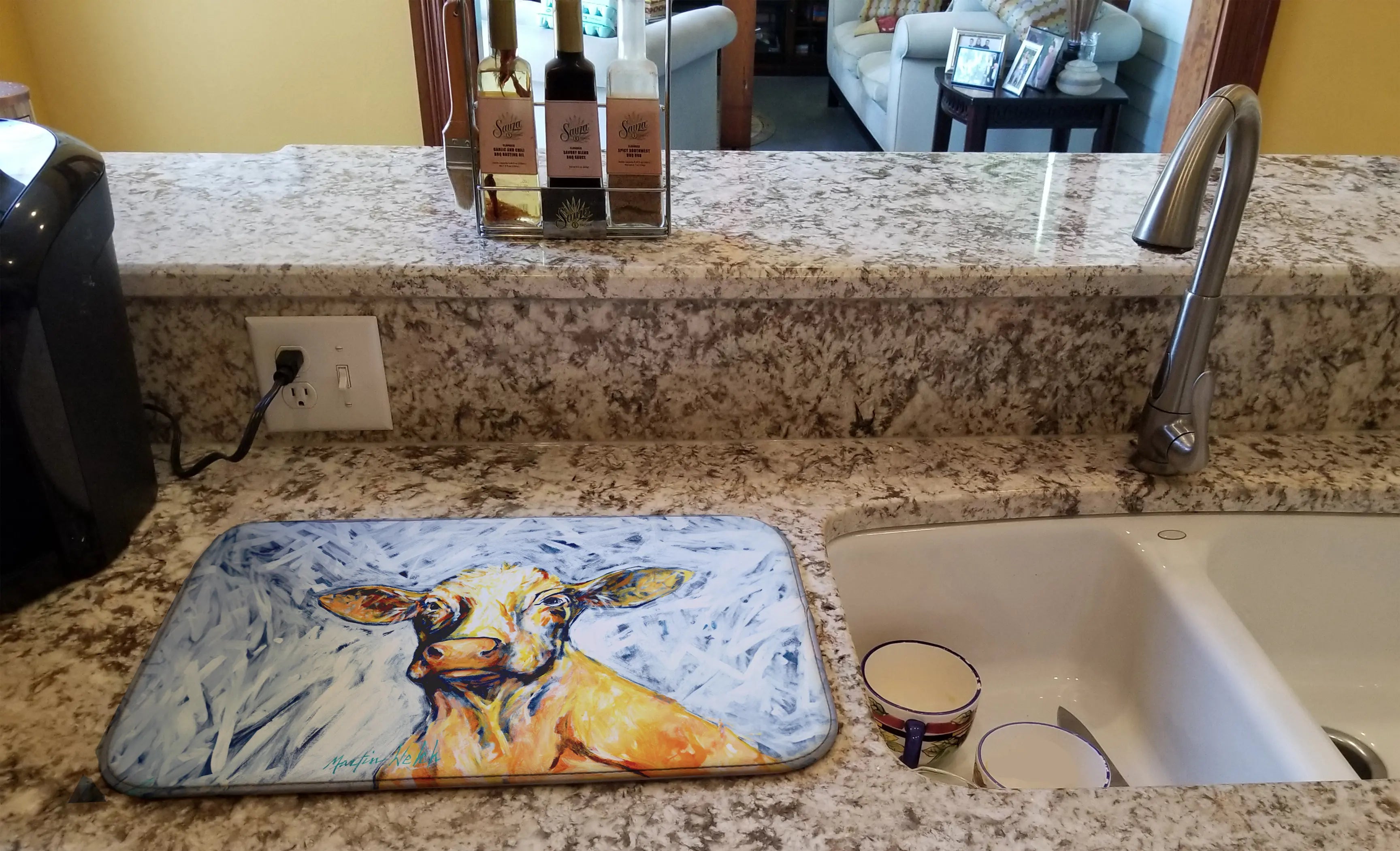 Moo Cow Dish Drying Mat Caroline's Treasures