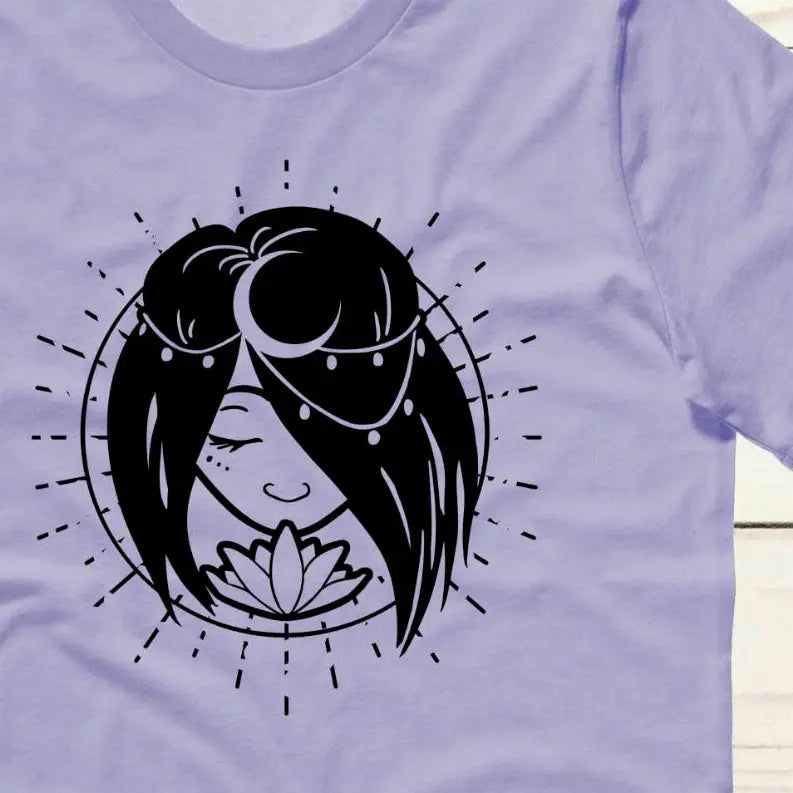 Moon Goddess Unisex T-shirt, Celestial, Spiritual Gesshoku Designs
