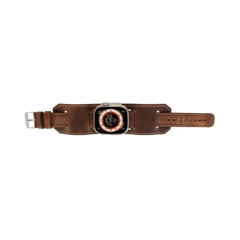 Moorcroft Cuff Leather Bands for Apple Watch Ultra,8,7 and SE Toronata