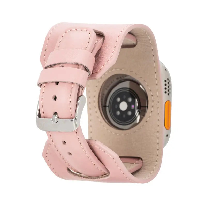 Moorcroft Cuff Leather Bands for Apple Watch Ultra,8,7 and SE Toronata