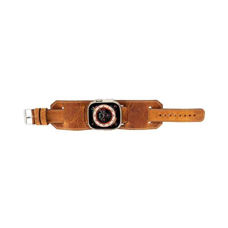 Moorcroft Cuff Leather Bands for Apple Watch Ultra,8,7 and SE Toronata