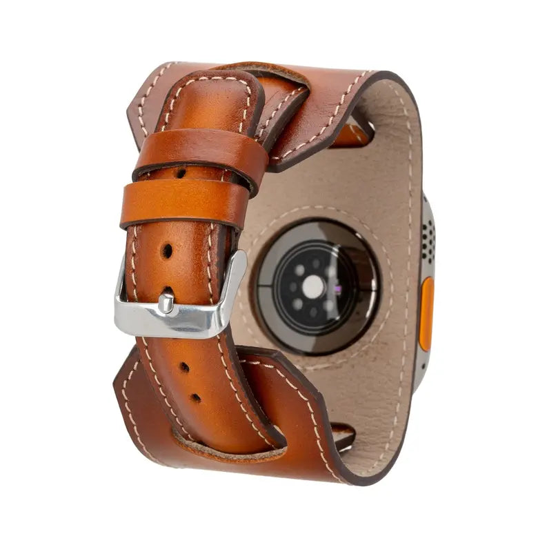 Moorcroft Cuff Leather Bands for Apple Watch Ultra,8,7 and SE Toronata