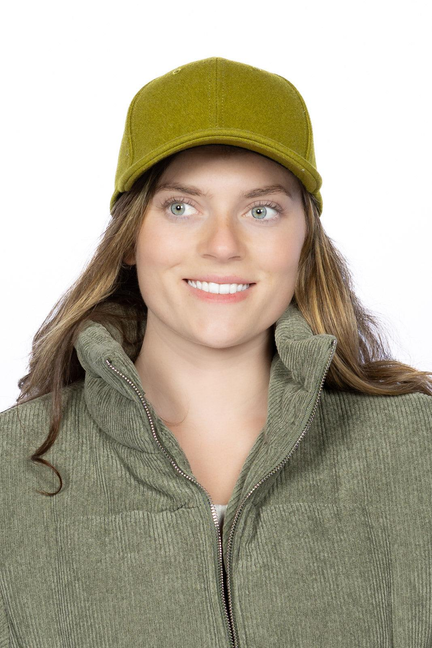 Mossy Pine Wool Baseball Cap Aria the Fox