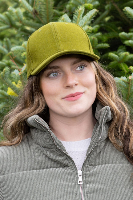Mossy Pine Wool Baseball Cap Aria the Fox