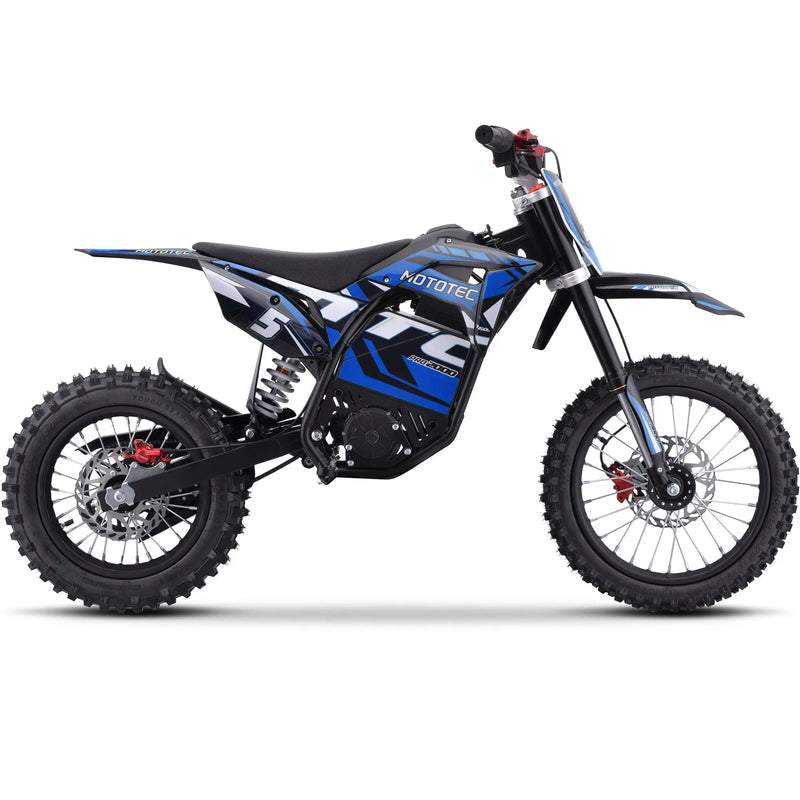 Mototec 60v Pro Electric Dirt Bike 2000w Lithium Blue MotoTec