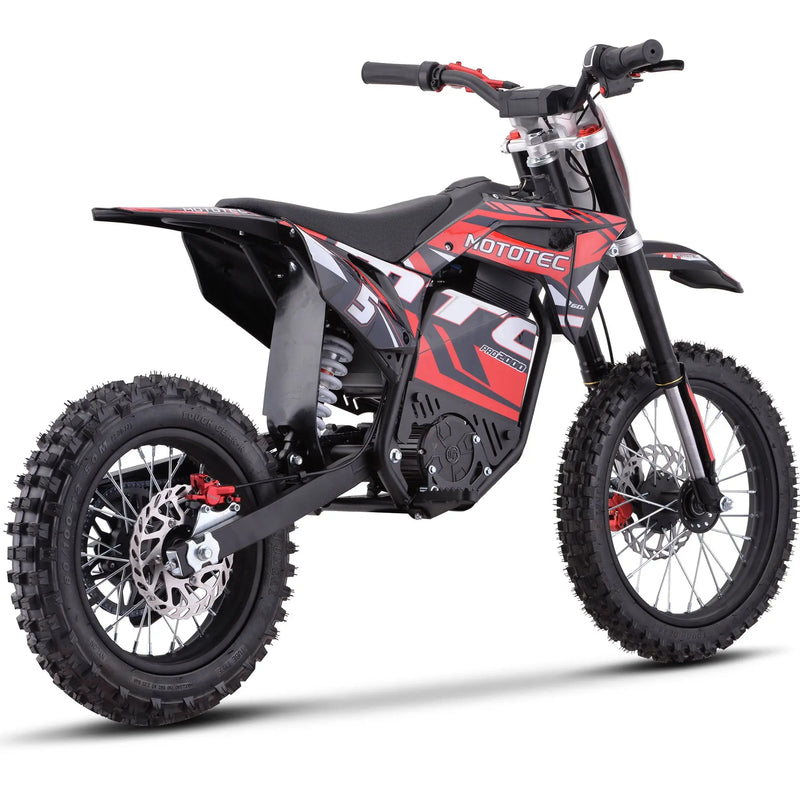 Mototec 60v Pro Electric Dirt Bike 2000w Lithium Red MotoTec