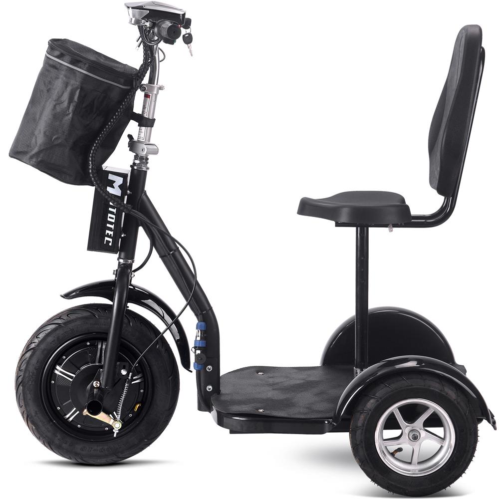 Mototec Electric Trike 48v 1000w Lithium Black MotoTec