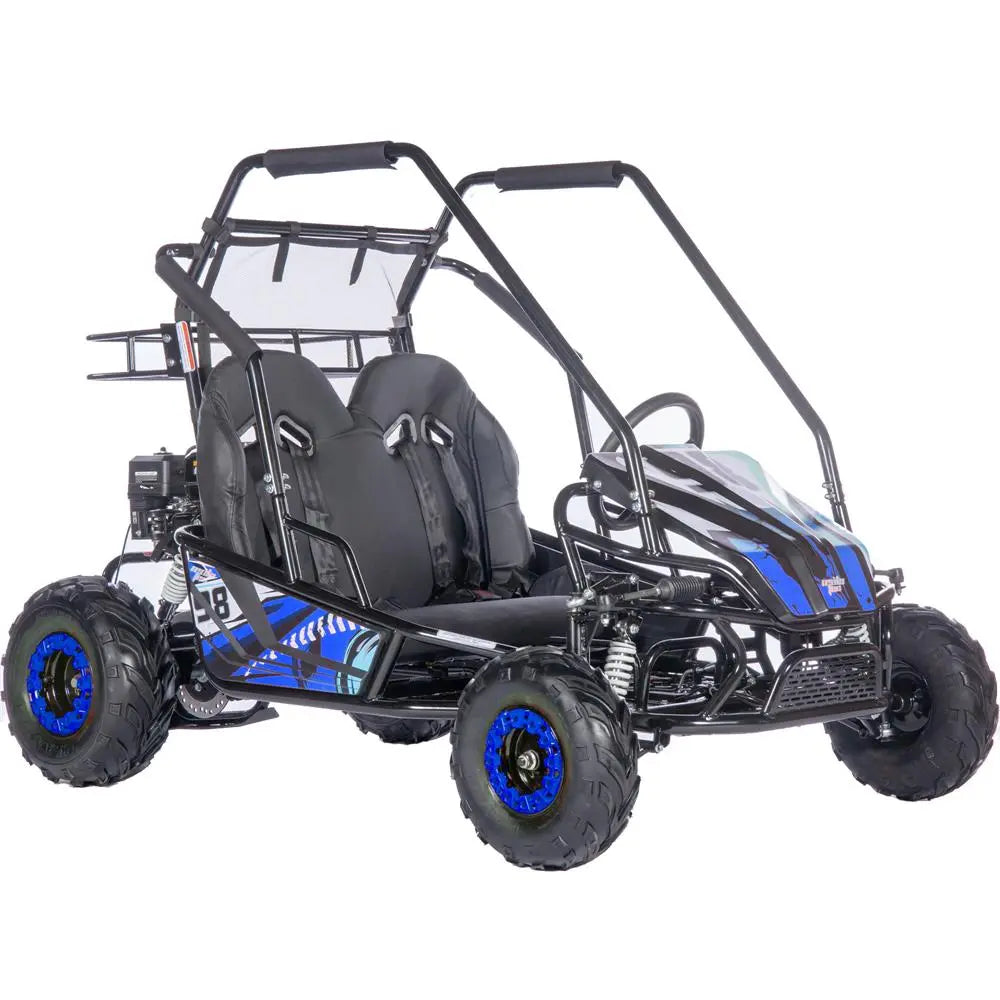 Mototec Mud Monster Xl 212cc 2 Seat Go Kart Full Suspension Blue MotoTec