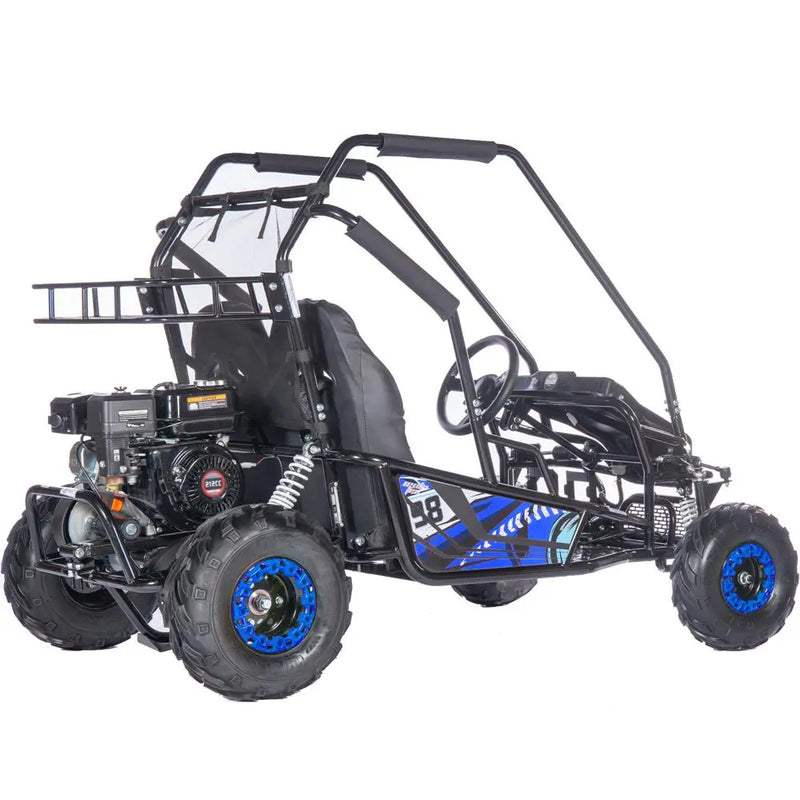 Mototec Mud Monster Xl 212cc 2 Seat Go Kart Full Suspension Blue MotoTec