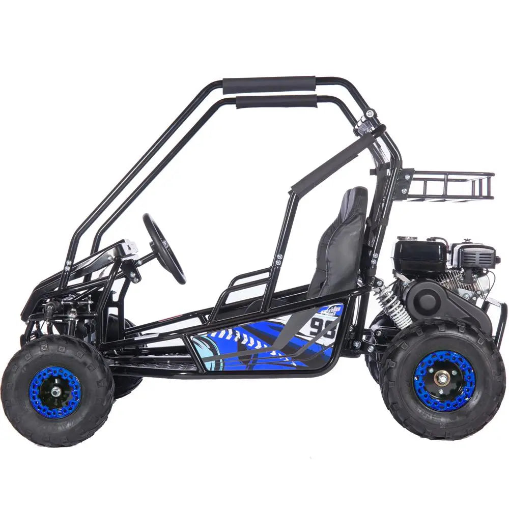 Mototec Mud Monster Xl 212cc 2 Seat Go Kart Full Suspension Blue MotoTec