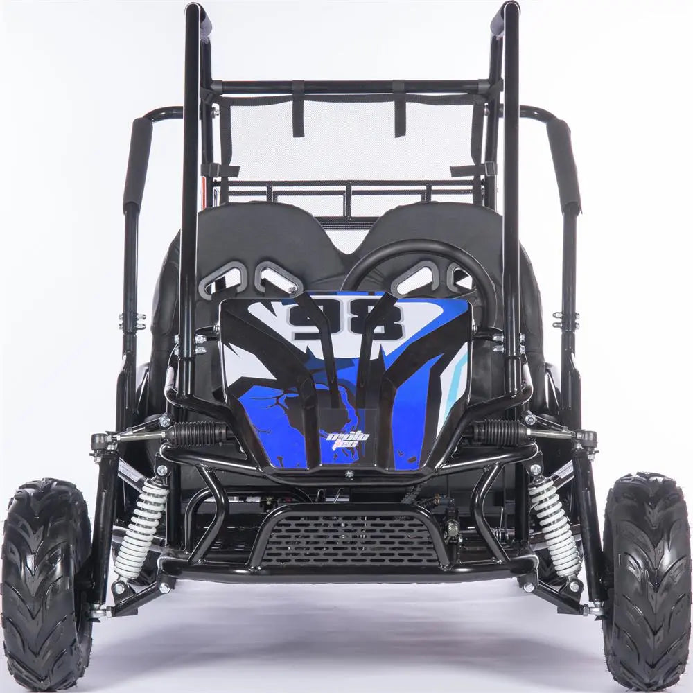 Mototec Mud Monster Xl 212cc 2 Seat Go Kart Full Suspension Blue MotoTec