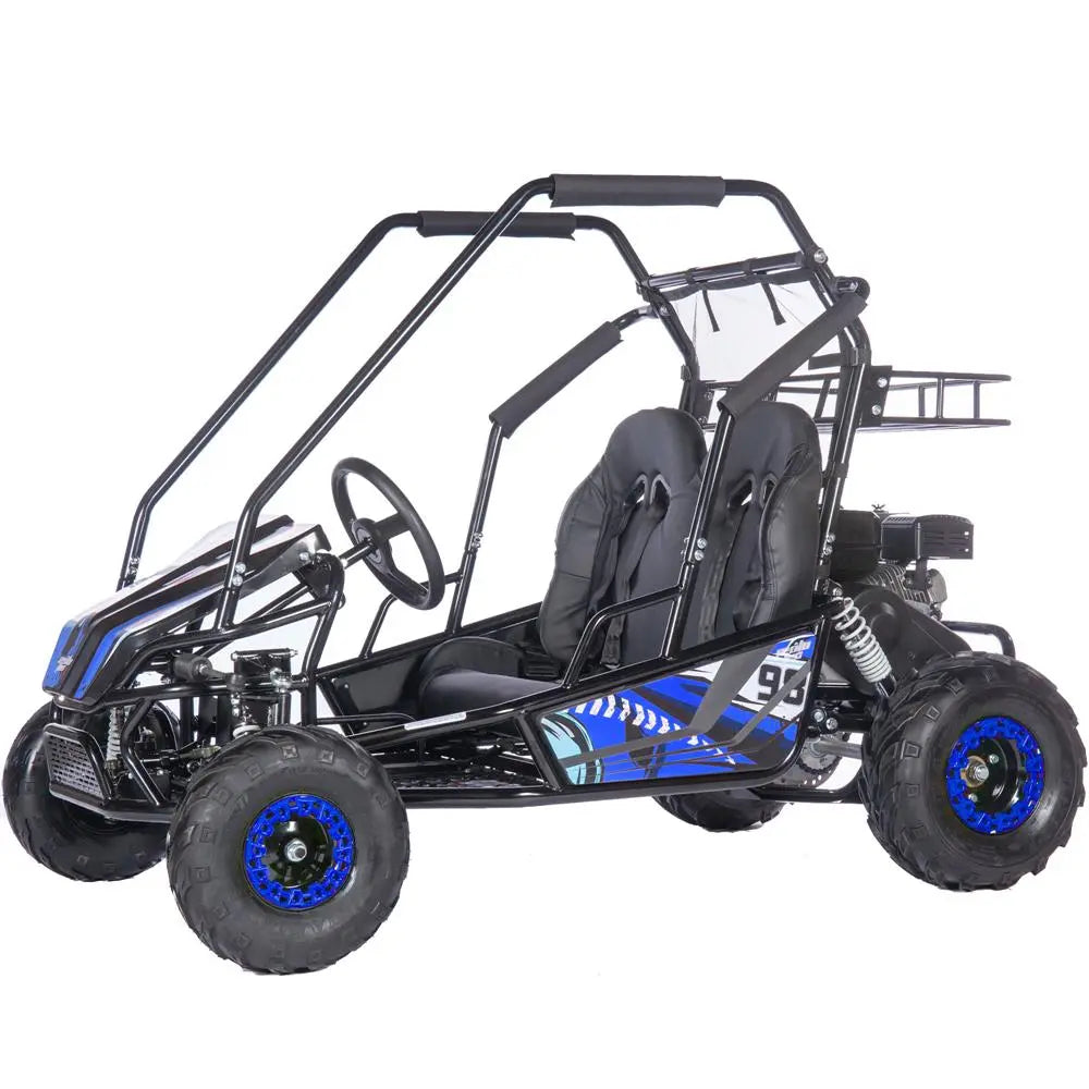 Mototec Mud Monster Xl 212cc 2 Seat Go Kart Full Suspension Blue MotoTec