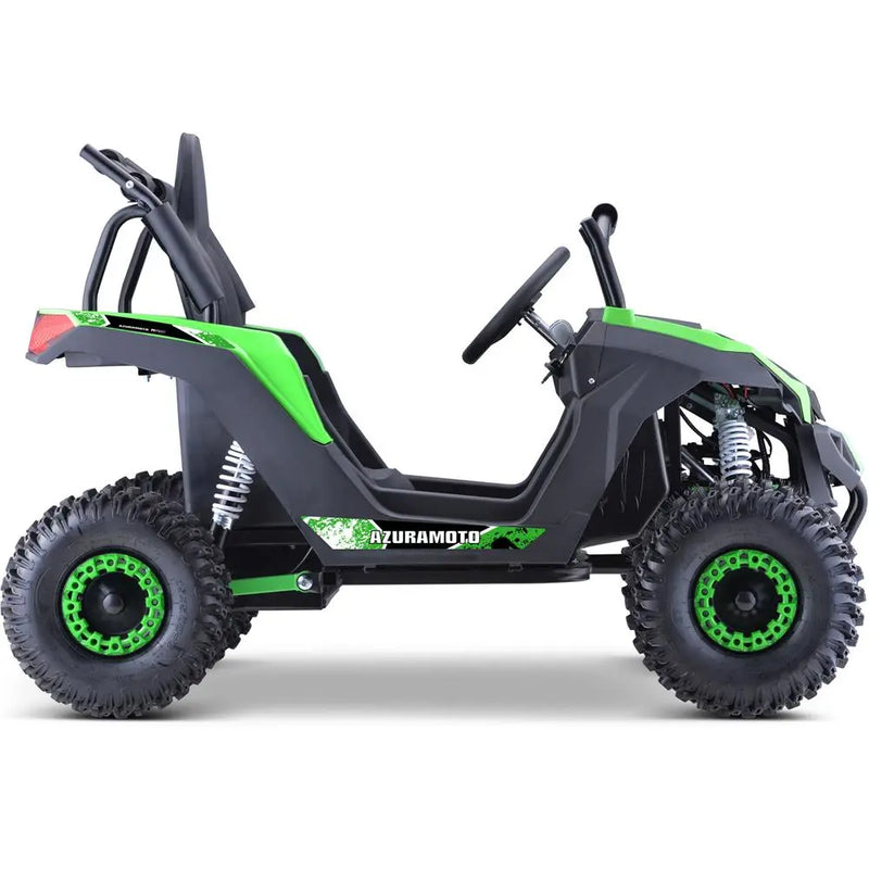 Mototec Raider Kids Utv 48v 1200w Full Suspension Green MotoTec
