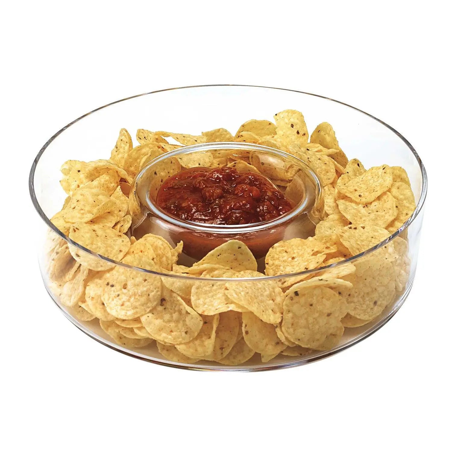 Mouth Blown European Crystal Chip N Dip Homeroots Kitchen & Dining