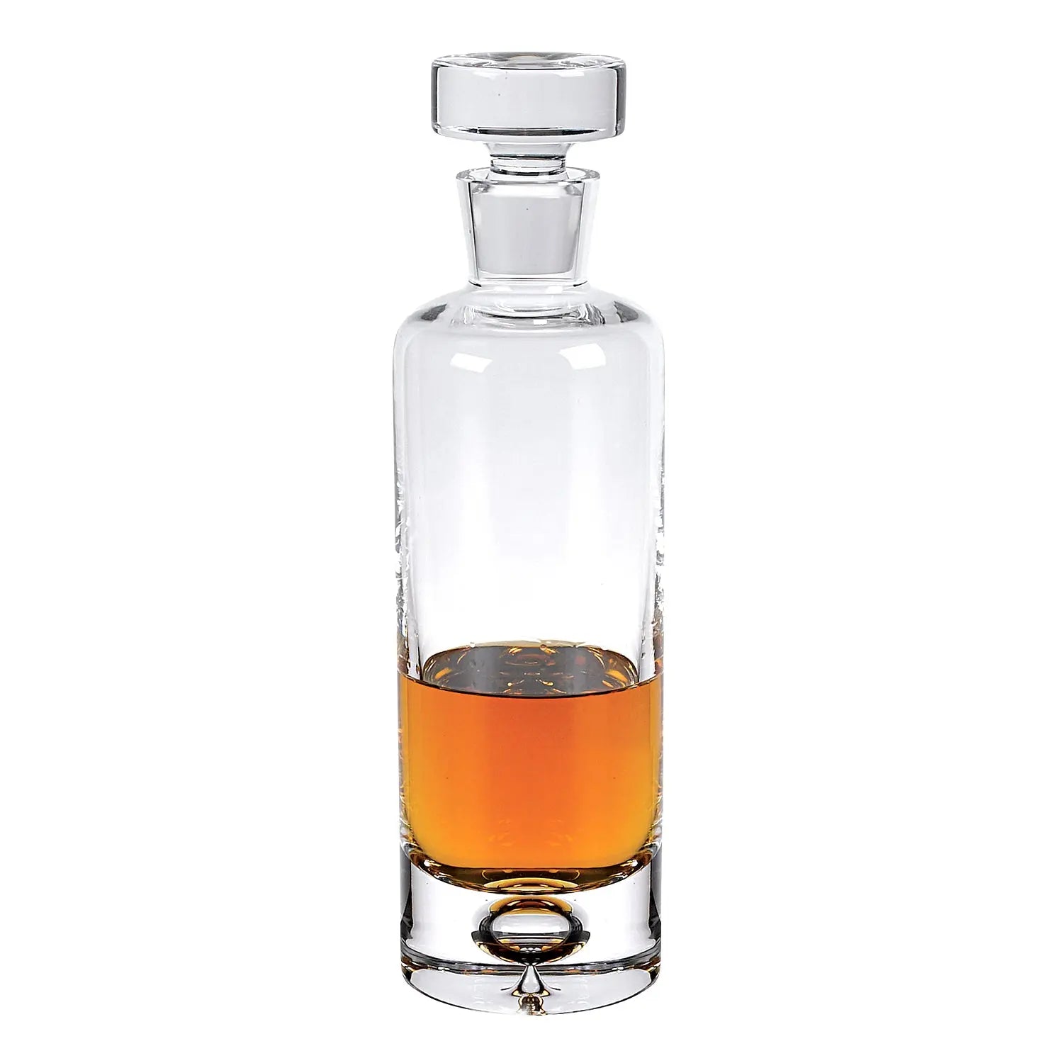 Mouth Blown European Crystal Round Decanter 28 Oz Homeroots Kitchen & Dining