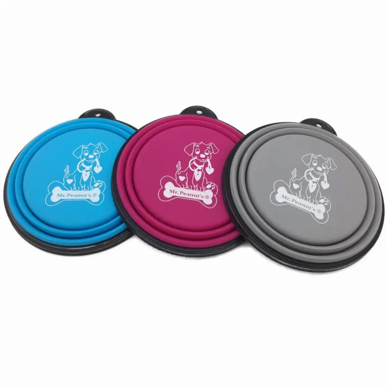 Mr. Peanut's Collapsible Silicone Bowls with Color Matched Carabiner Clips Mr. Peanut's Premium Products