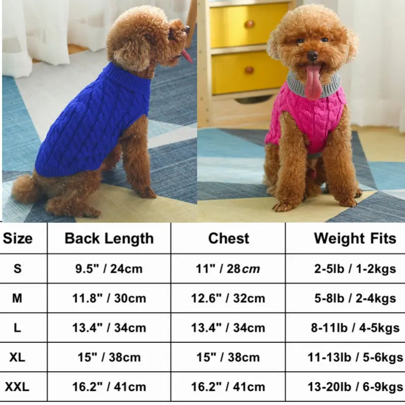 Mr. Peanut's Knitted Acrylic Dog Sweaters Mr. Peanut's Premium Products