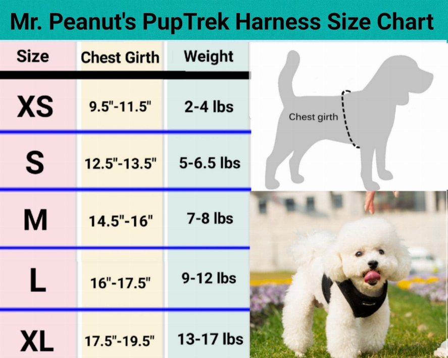 Mr. Peanut's PupTrek Small Dog/Cat Soft Mesh Step In Harness Vest Mr. Peanut's Premium Products