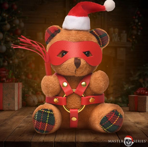 Ms Holiday Bondage Bear Keychain Brown - GreatEagleInc