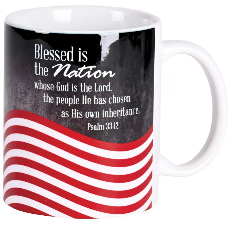 Mug Ceramic Flag Blessed Be The Dicksons Inc