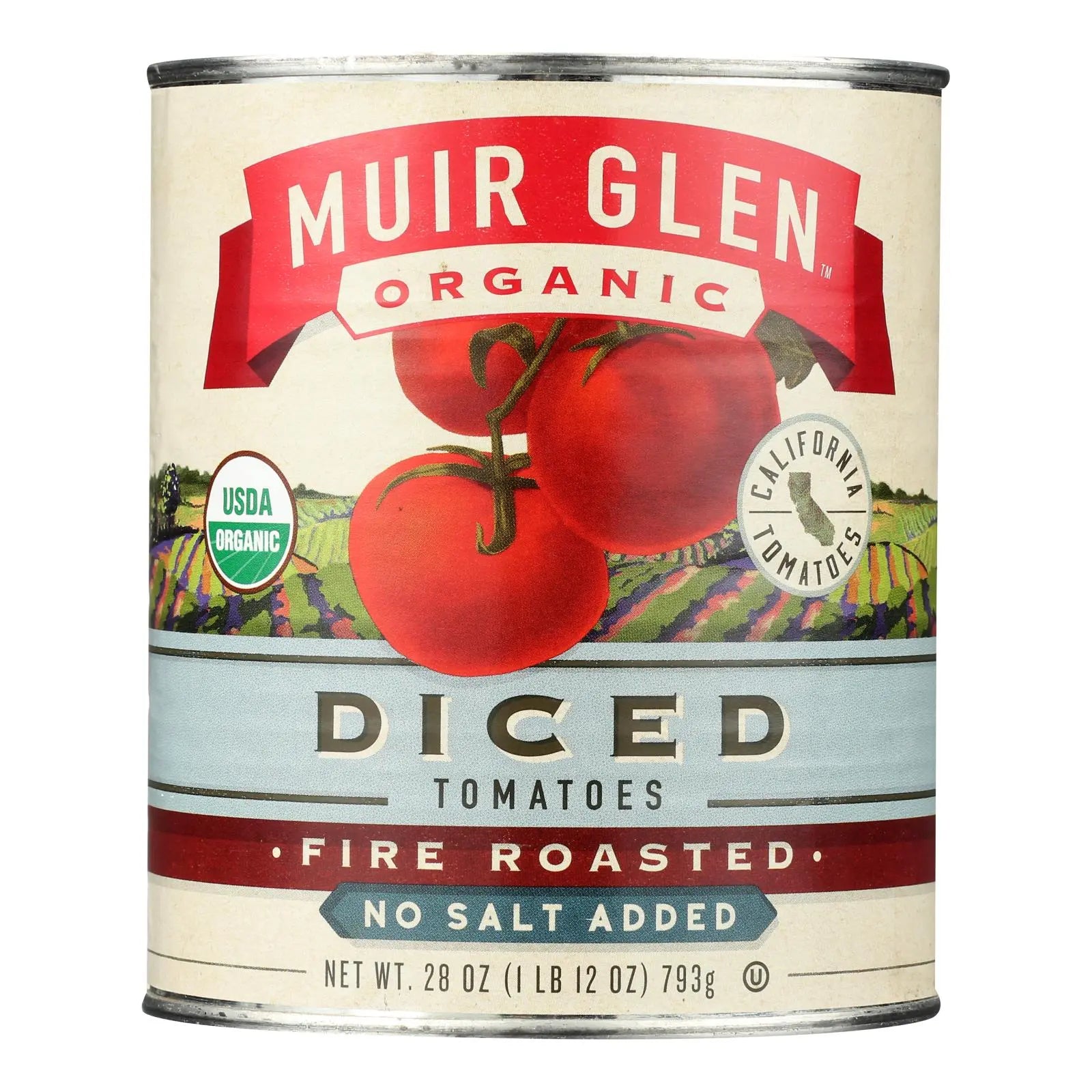 Muir Glen Organic Tomatoes - Fire Roasted - Diced - No Salt - Case Of 12 - 28 Oz Muir Glen
