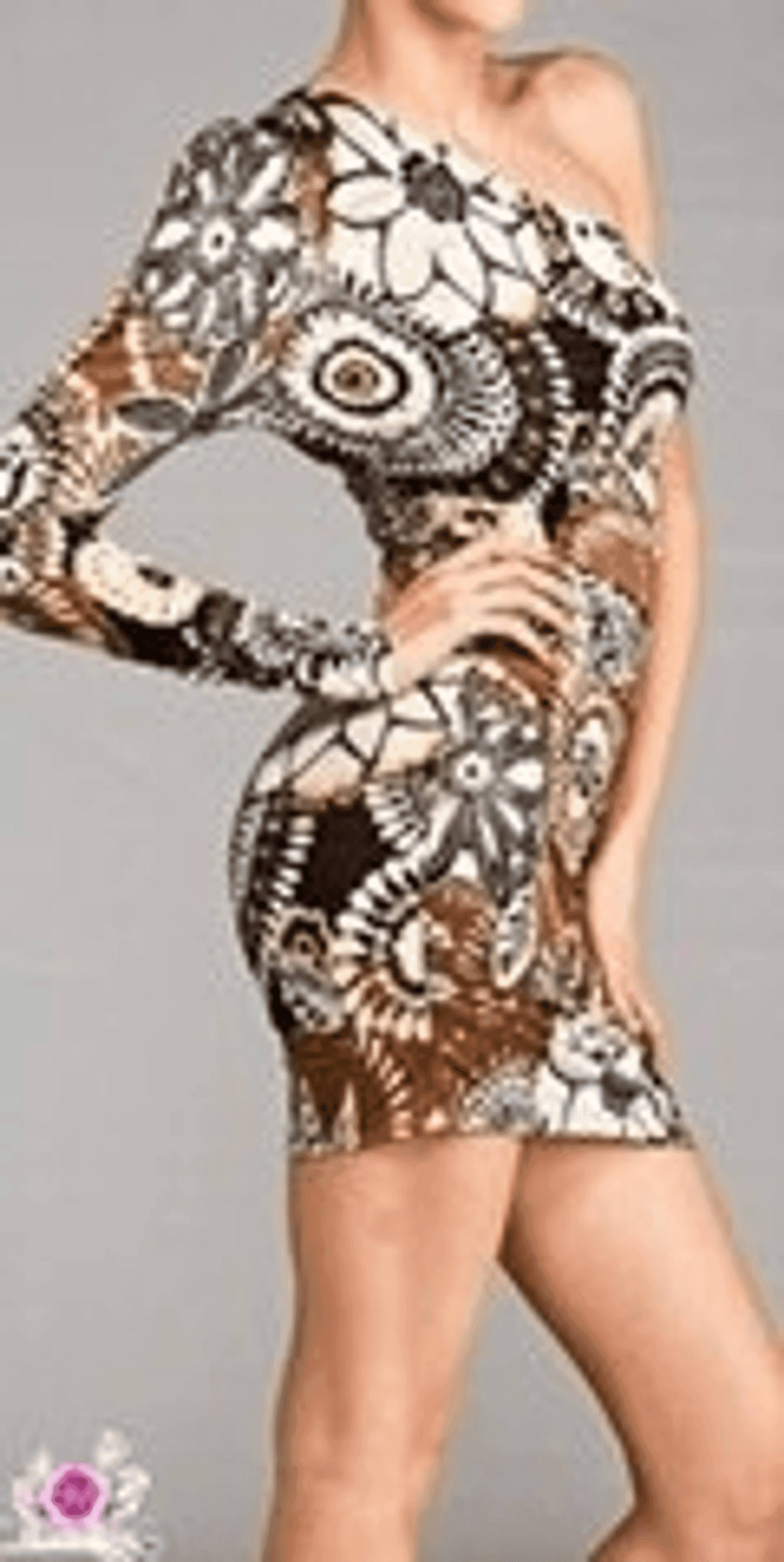 Multi One Shoulder Rushed Dress SurelyMine
