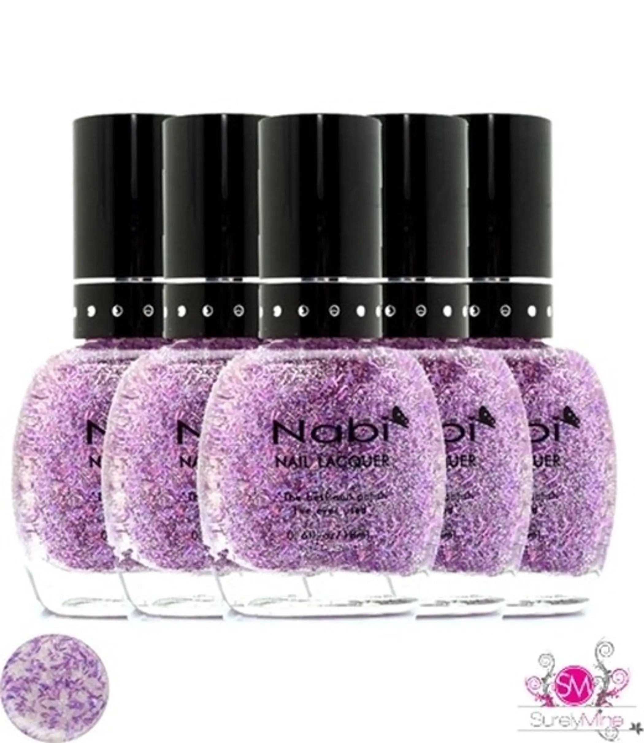 Multi Purple Glitter Nabi Nail Polish SurelyMine
