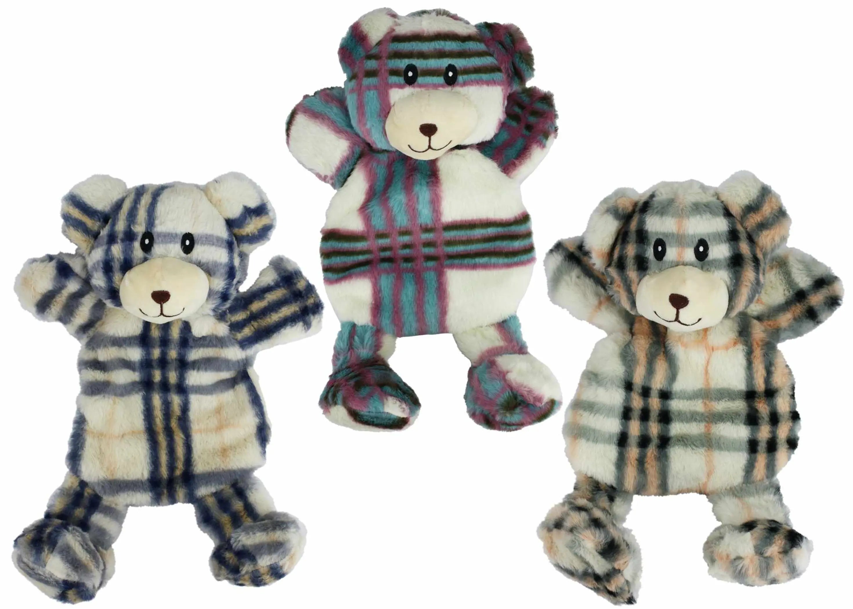 Multipet Berman Bears Plush Dog Toy Assorted Colors 15" Multipet