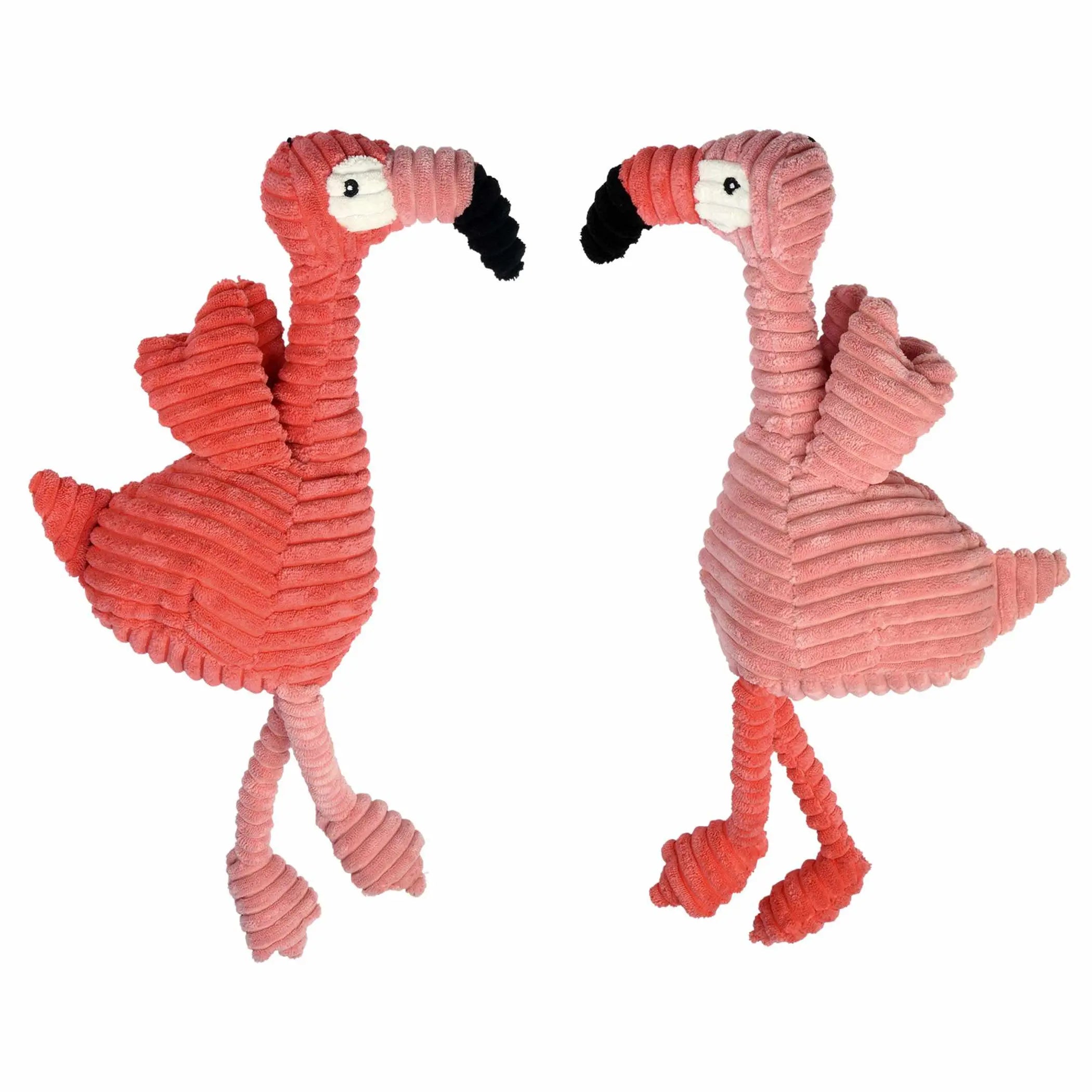Multipet Corduroy Flamingo Plush Dog Toy 17" Multipet
