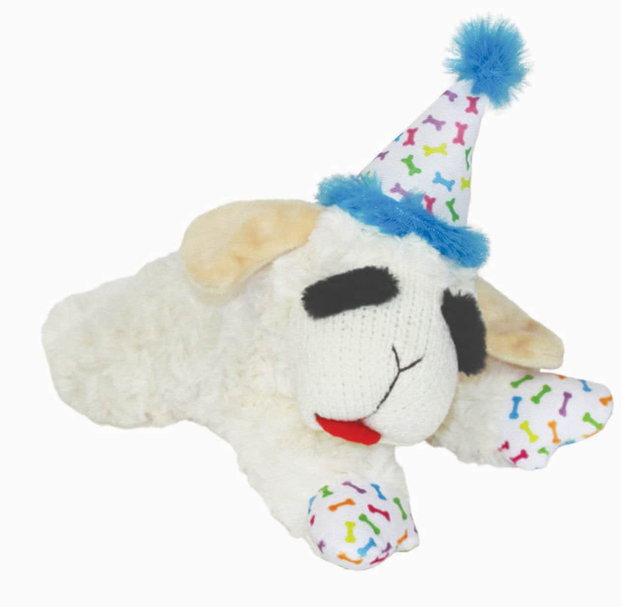 Multipet Lamb Chop w/ Birthday Hat Plush Dog Toy Multipet