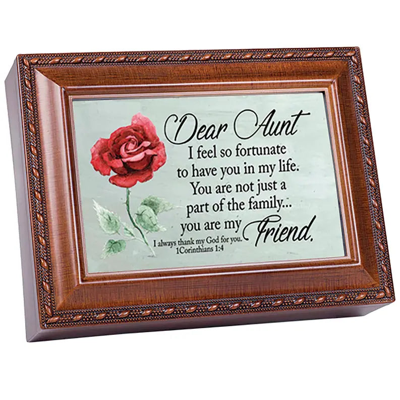 Music Box Aunt So Fortunate 1Cor.1:4 Dicksons Inc