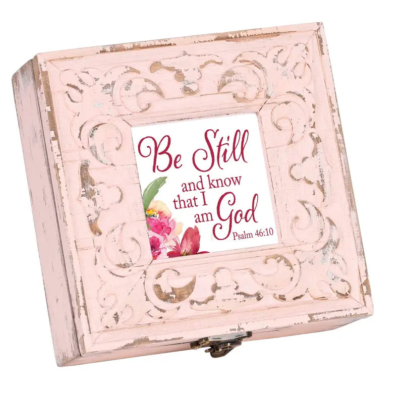 Music Box Petite Be Still Psalm 46:10 Dicksons Inc