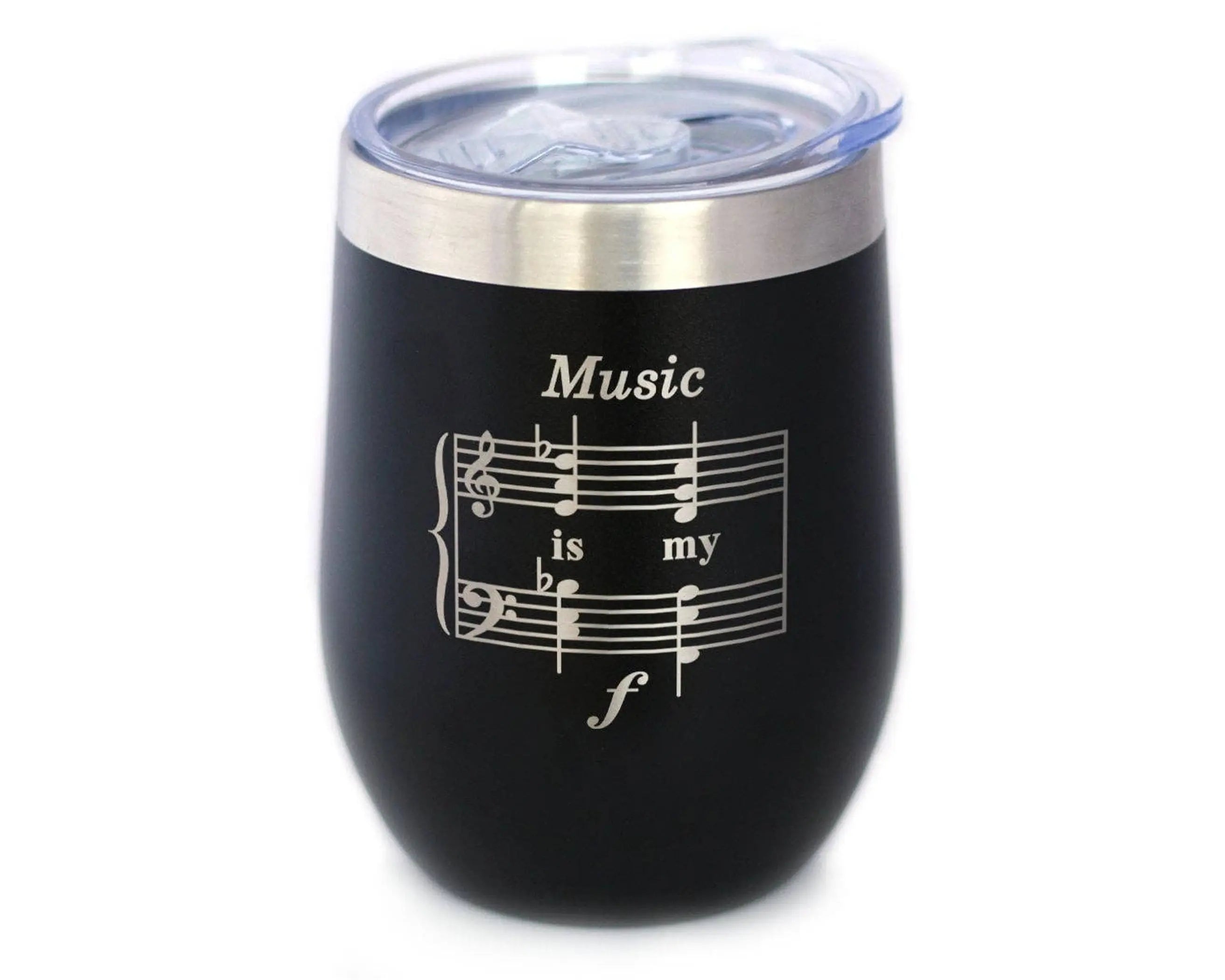 Music My Forte Insulated Wine Tumbler - Funny Musician Gifts Bevvee
