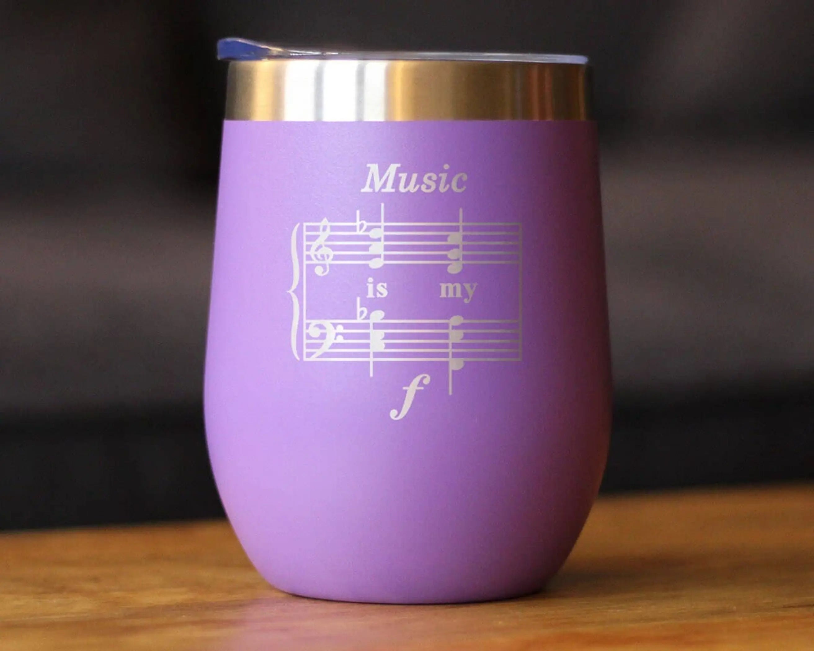 Music My Forte Insulated Wine Tumbler - Funny Musician Gifts Bevvee
