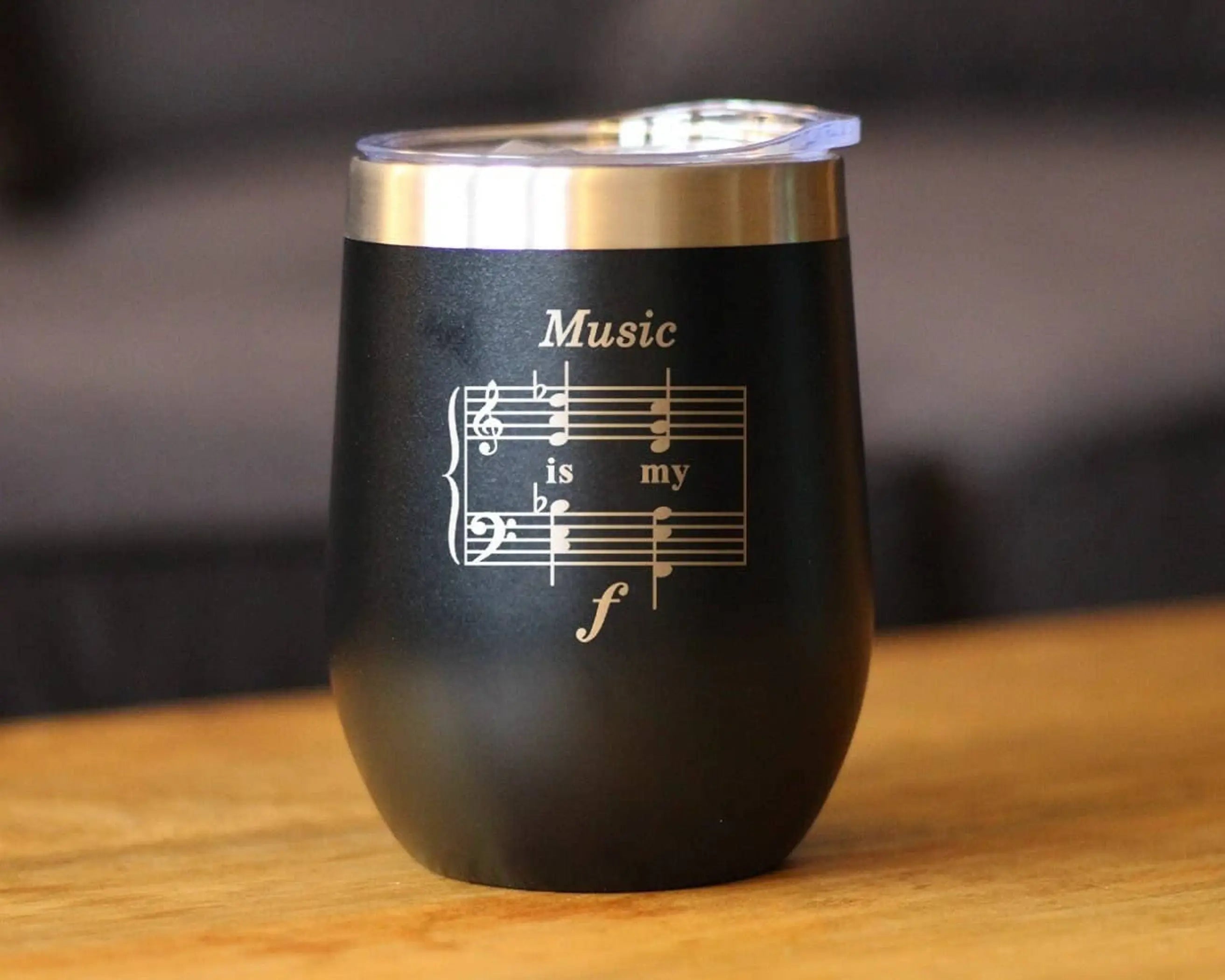 Music My Forte Insulated Wine Tumbler - Funny Musician Gifts Bevvee