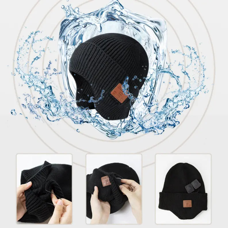 Musical Beanie Hat With Ear Muff and Bluetooth Vista Shops