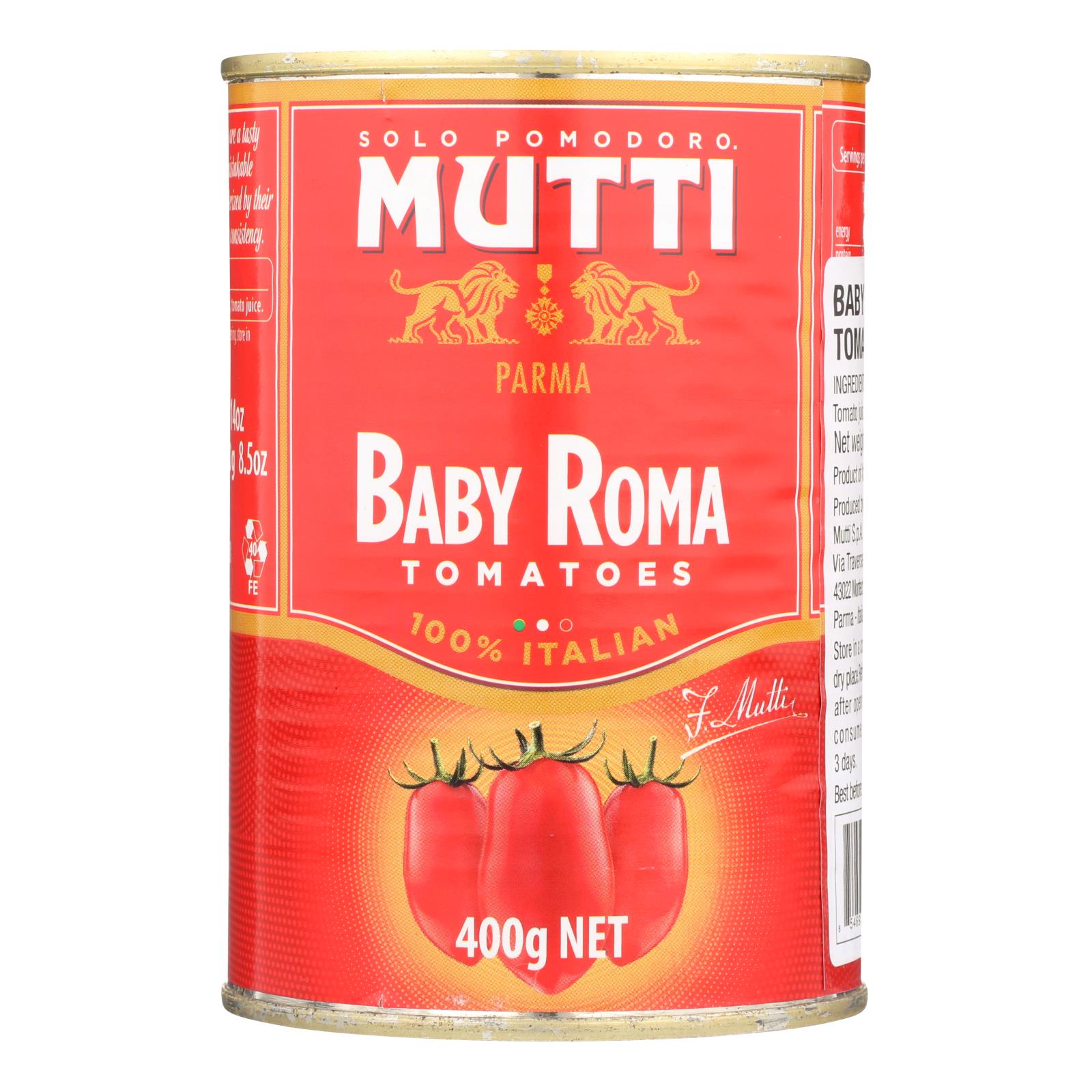 Mutti Parma, Baby Roma Tomatoes - Case Of 12 - 14 Oz - GreatEagleInc