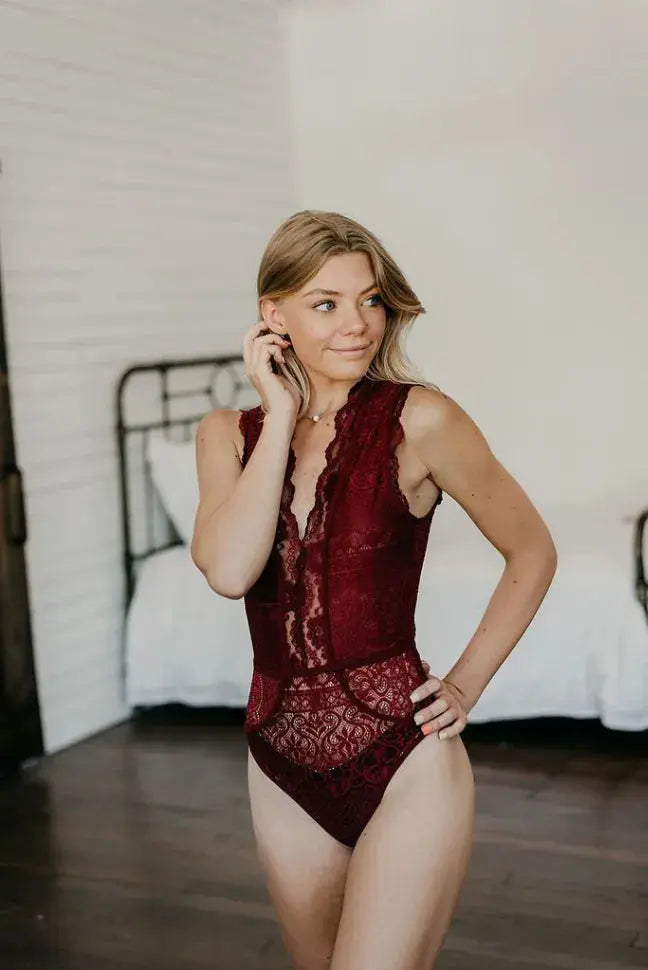 My Girl Lace Bodysuit Stay Warm in Style