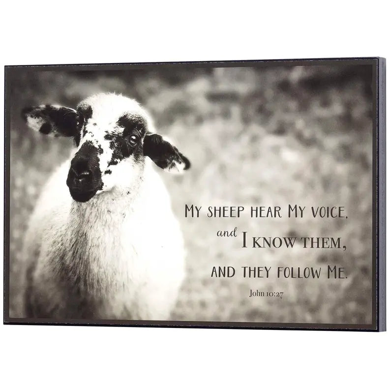 My Sheep Follow John 10:27 Wall Plaque Dicksons Inc