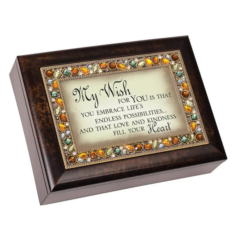 My Wish Amber Jeweled Music Box Dicksons Inc