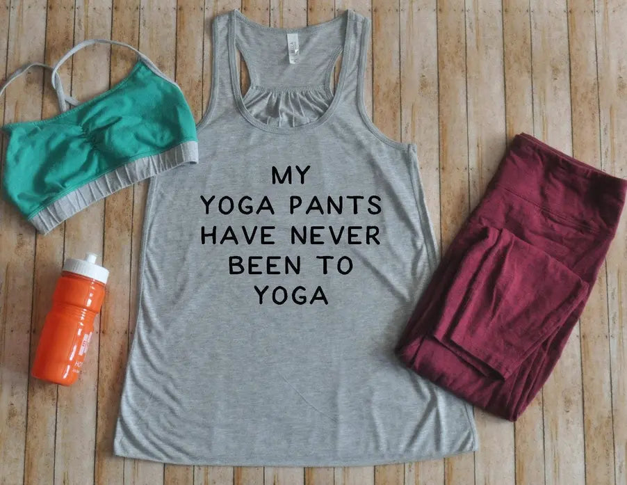 My yoga pants have never been to yoga Women's Tank Top BLN Designs