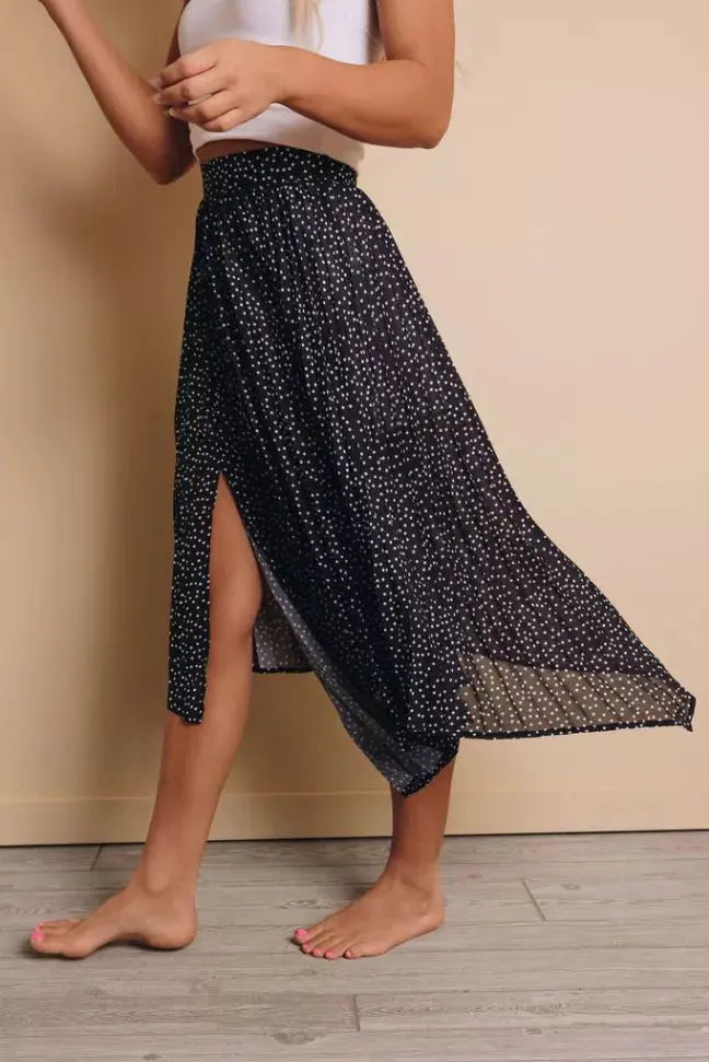 Myers Printed Maxi Skirt Stay Warm in Style