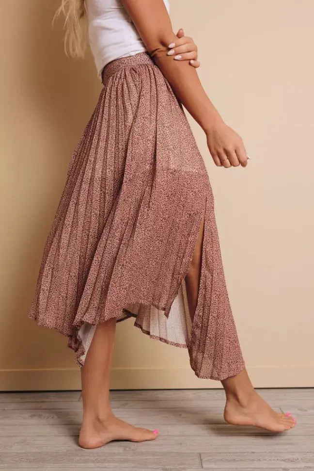 Myers Printed Maxi Skirt Stay Warm in Style