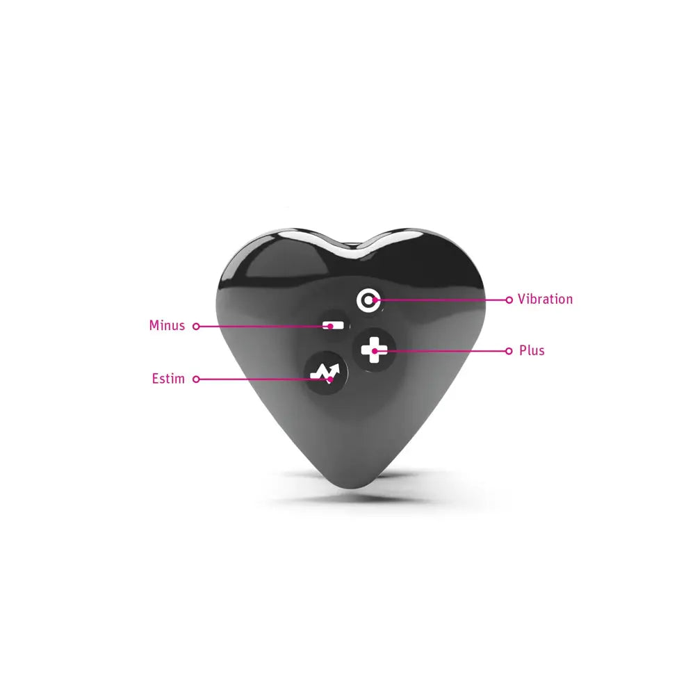 Mystim Heart's Desire eStim Lay On Vibrator Black Mystim