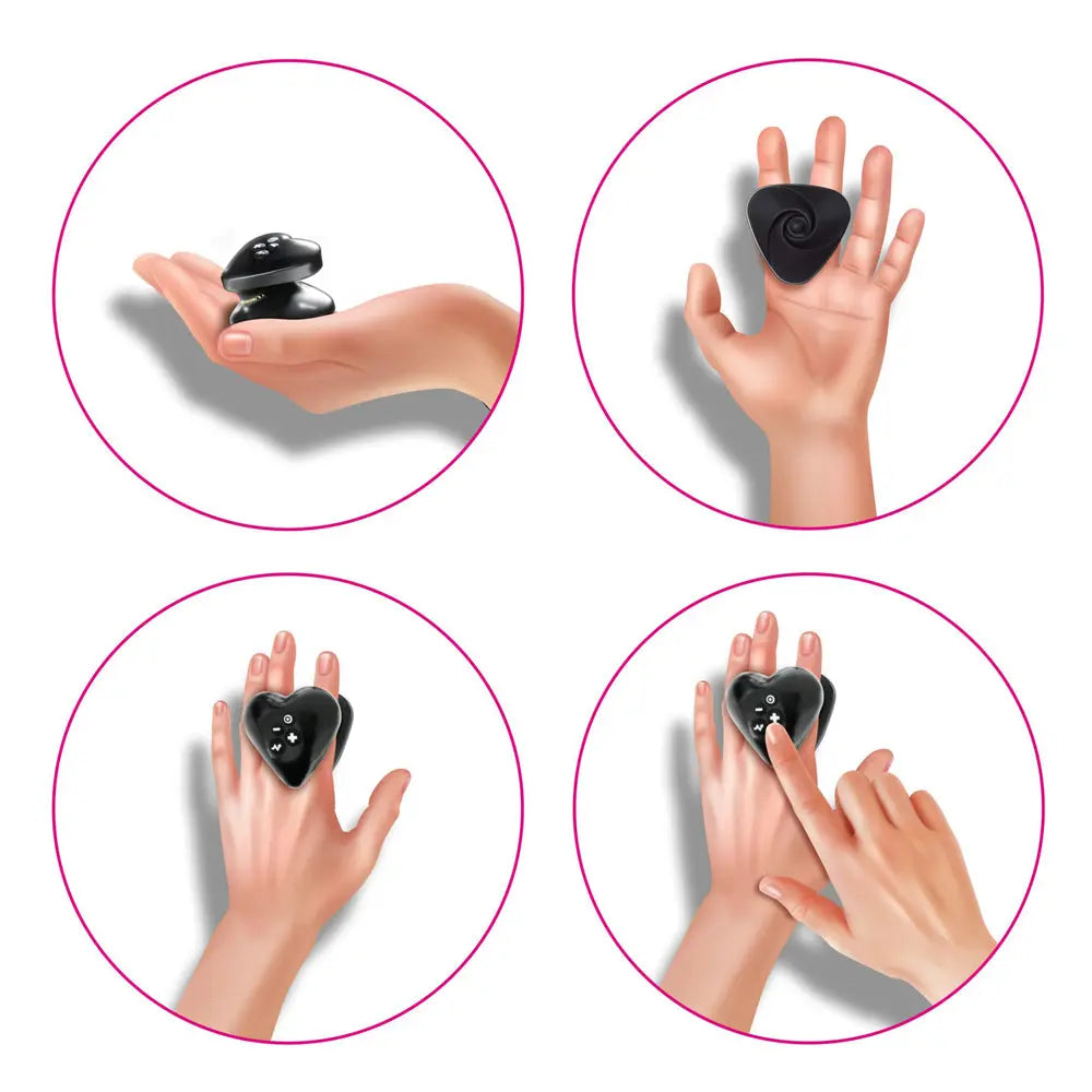 Mystim Heart's Desire eStim Lay On Vibrator Black Mystim