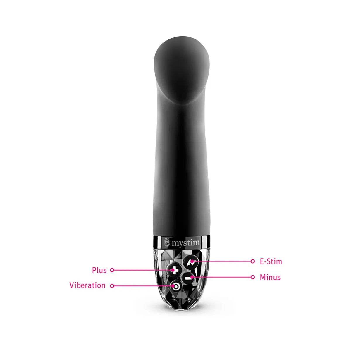 Mystim Right on Ron E-Stim Vibrator Blk Mystim