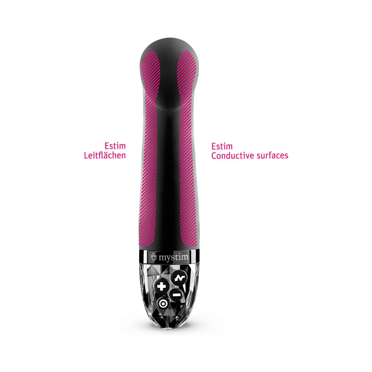 Mystim Right on Ron E-Stim Vibrator Blk Mystim