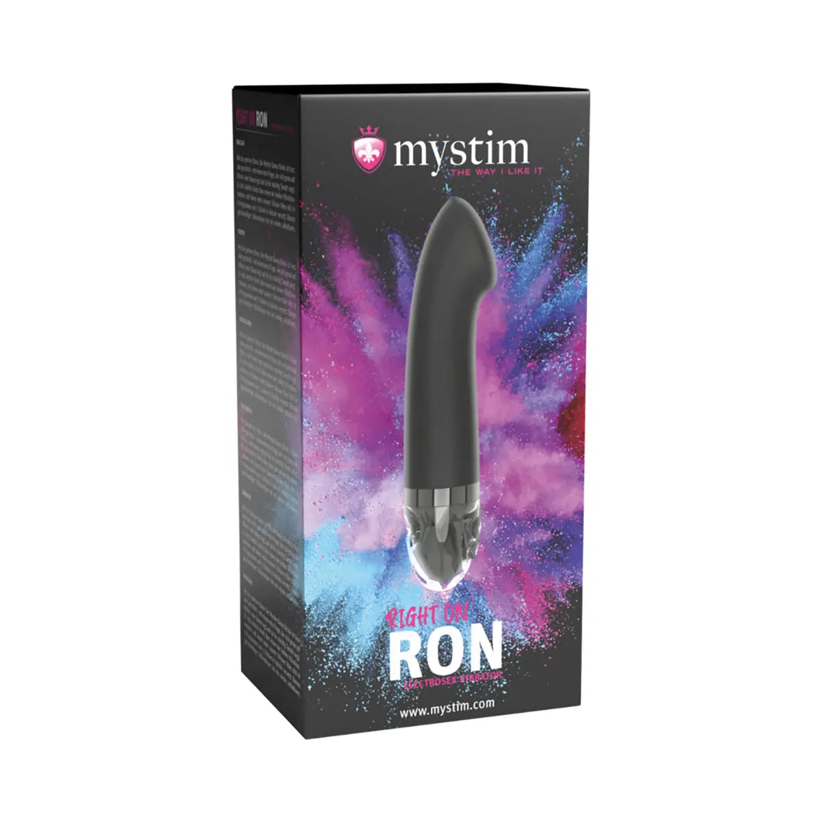 Mystim Right on Ron E-Stim Vibrator Blk Mystim