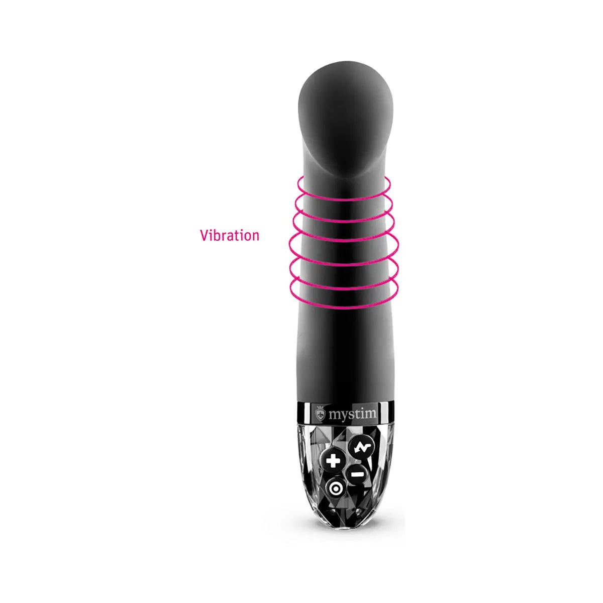 Mystim Right on Ron E-Stim Vibrator Blk Mystim